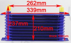 19 rows engine oil cooler trust style 341*298*50mm an8/an10