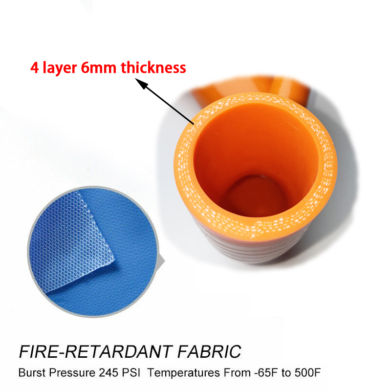trs silicone intake inlet hose for audi rs4 b7 4.2 v8 4 layer 6mm orange