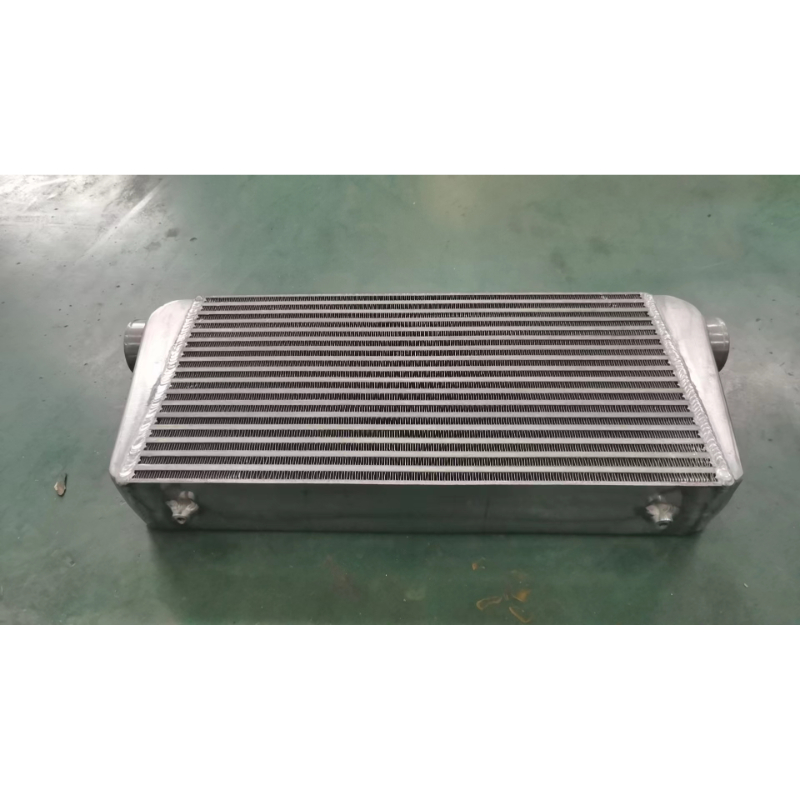 aluminium universal bar and plate intercooler 600x300x100mm 3in. outlets, natural