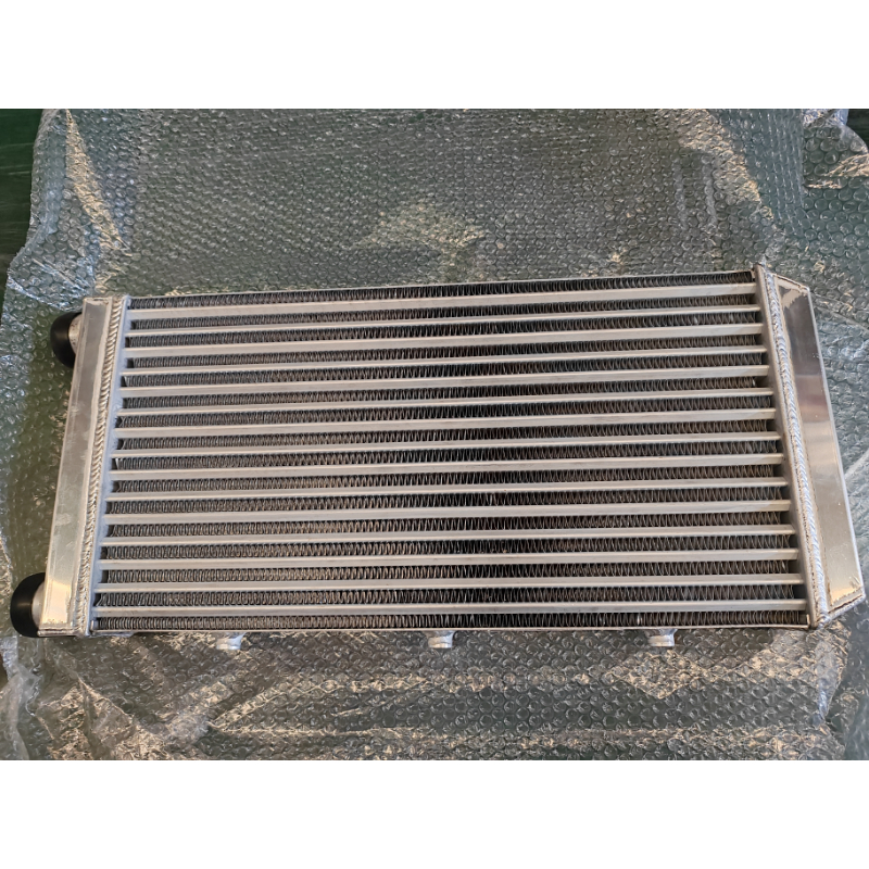 aluminium front mount universal delta fin intercooler 550x290x68.5mm 50mm inlet outlet