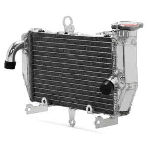 Fit for: Yamaha MT-03 2016-2024 Yamaha MT-25 2020-2024 Core thickness 26mm, cap also included. Radiator is finished by full aluminum polished, 100% welded by TIG. TIG welded to maximize strength. Thick 26mm aluminum radiator cores provide increased surface area and cooling ability. Designed as a direct OEM fit to ensure smooth installation. Quantity: includes (1) radiator.